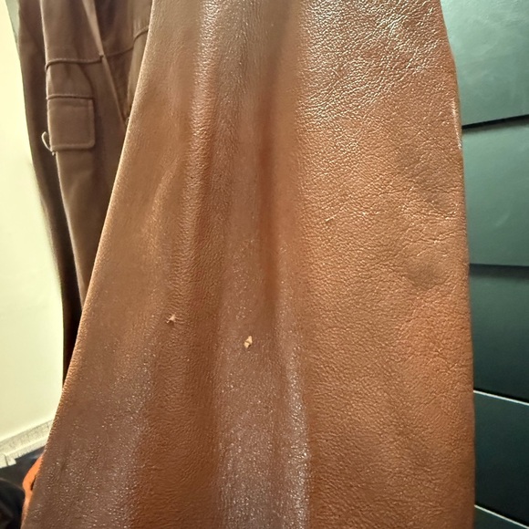 Reed 🇺🇸 Made in USA Brown Leather Field Chore Casual Jacket w/ Liner Men’s L/XL - Picture 4 of 9